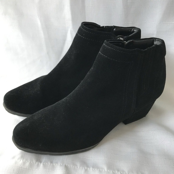 Blondo Womens Valli Waterproof Suede Ankle Bootie US 9.5 M Black Zip - Picture 2 of 12